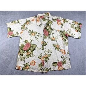 Vintage Islander Men's Tropical Floral Print Hawaiian Shirt Multicolor Size XL